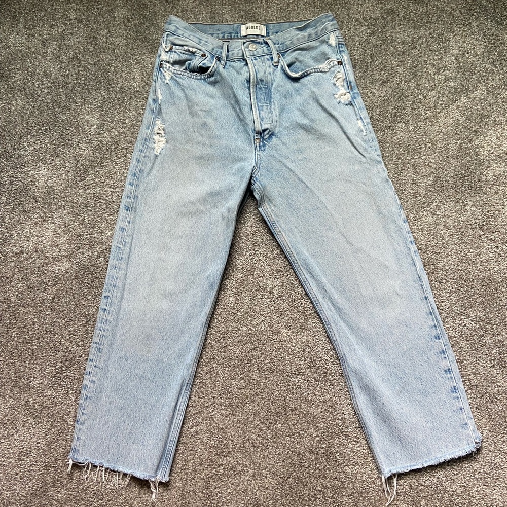 Agolde 90s crop nerve light wash